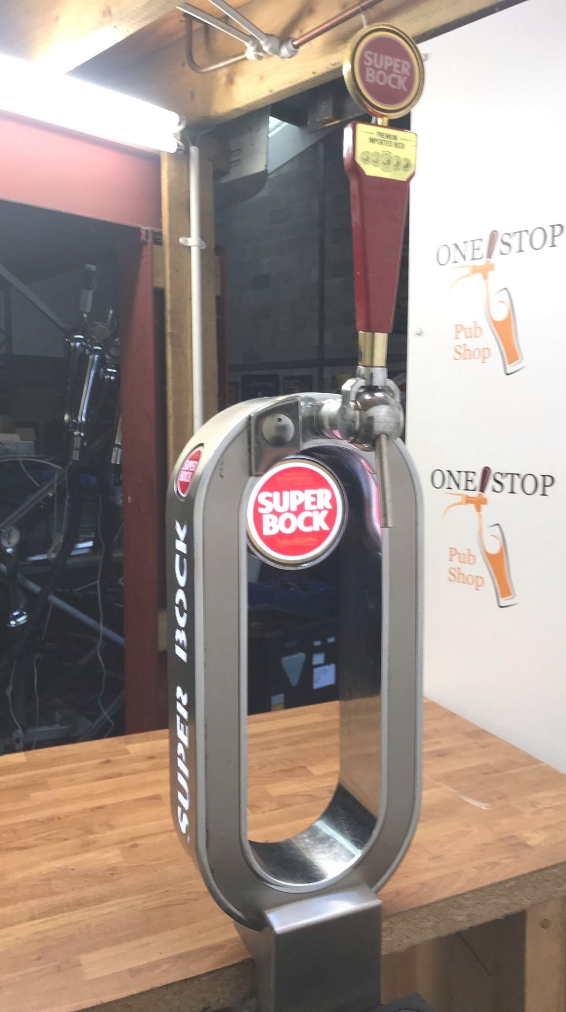 SUPER BOCK Portuguese lager beer pump / countermount dispense font